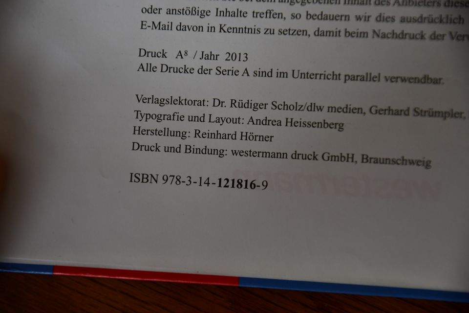 Mathematik 6, ISBN 978 3 1412 18169 in Berlin