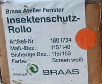 Braas Insektenschutzrollo 115 x 140 cm, NEU, OVP Schleswig-Holstein - Bargteheide Vorschau