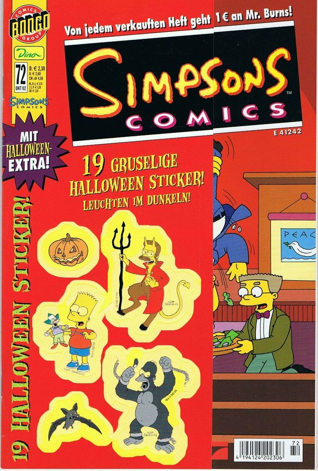 9 Simpsons Comics 2002 Heft 63,64,65,66,68,69,71,72,74 in Berlin