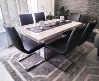 (Hochglanz) Esstische mit Stühlen mit 6x Leder schwarz/ Küche Hessen - Darmstadt Vorschau