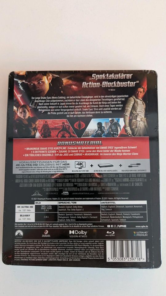 Snake Eyes 4K Ultra HD Blu-ray Steelbook in Troisdorf