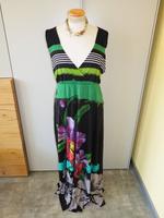 Kleid Desigual schwarz lang mit bunten Blüten Gr XL Versand Bayern - Landshut Vorschau