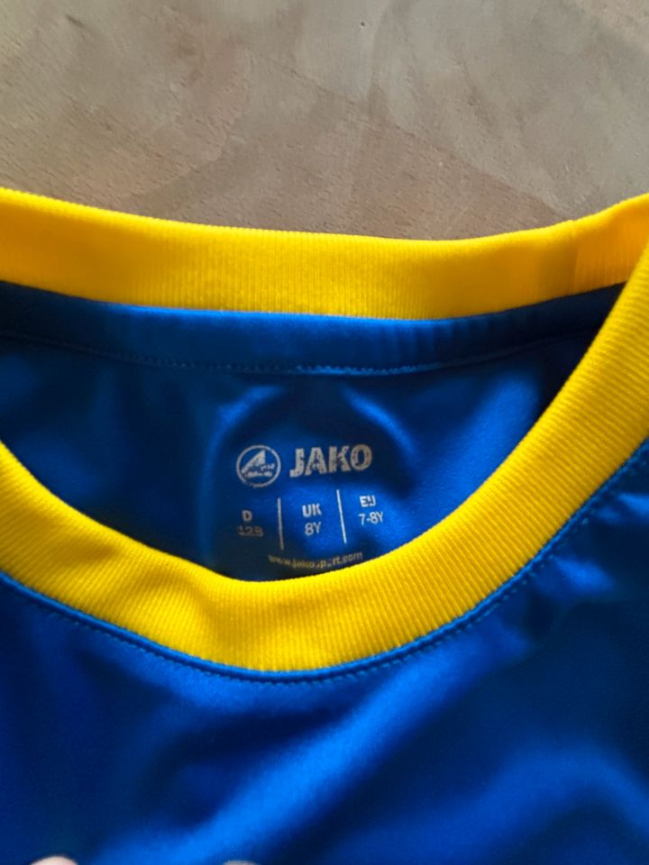 JAKO Sportshirt Gr. 128, blau-gelb in Happurg