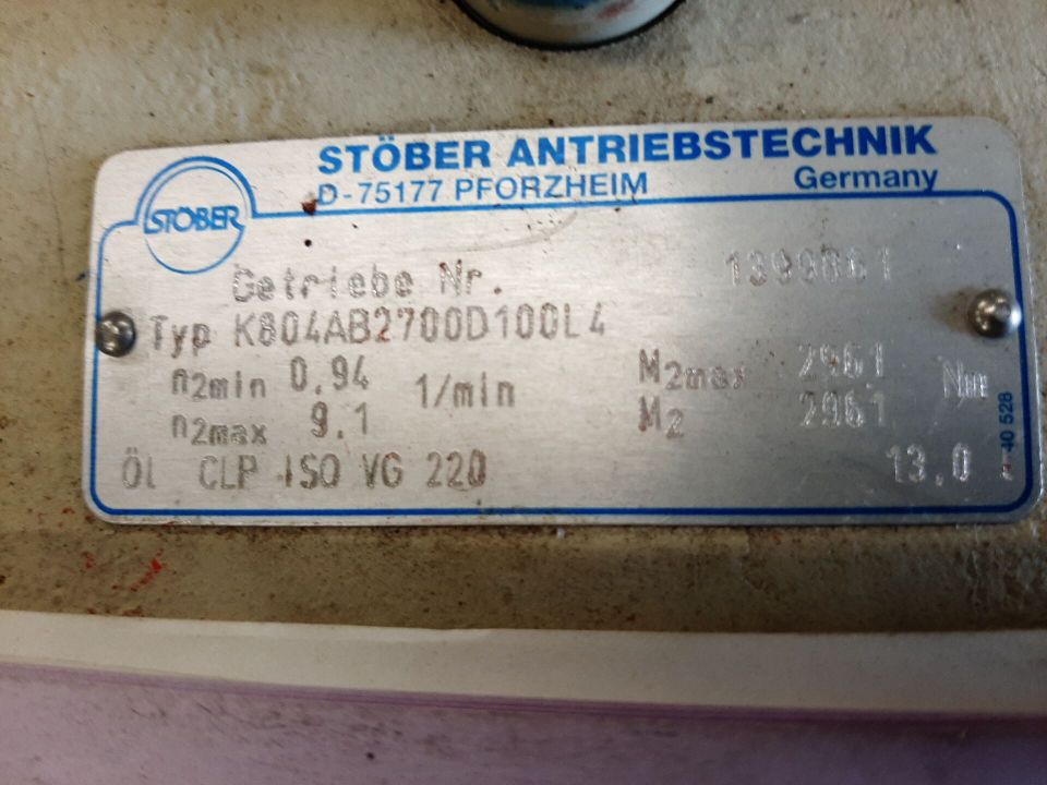 Stöber K80 4Ab2700D100L4 Kegelradgetriebemotor in Wiesloch