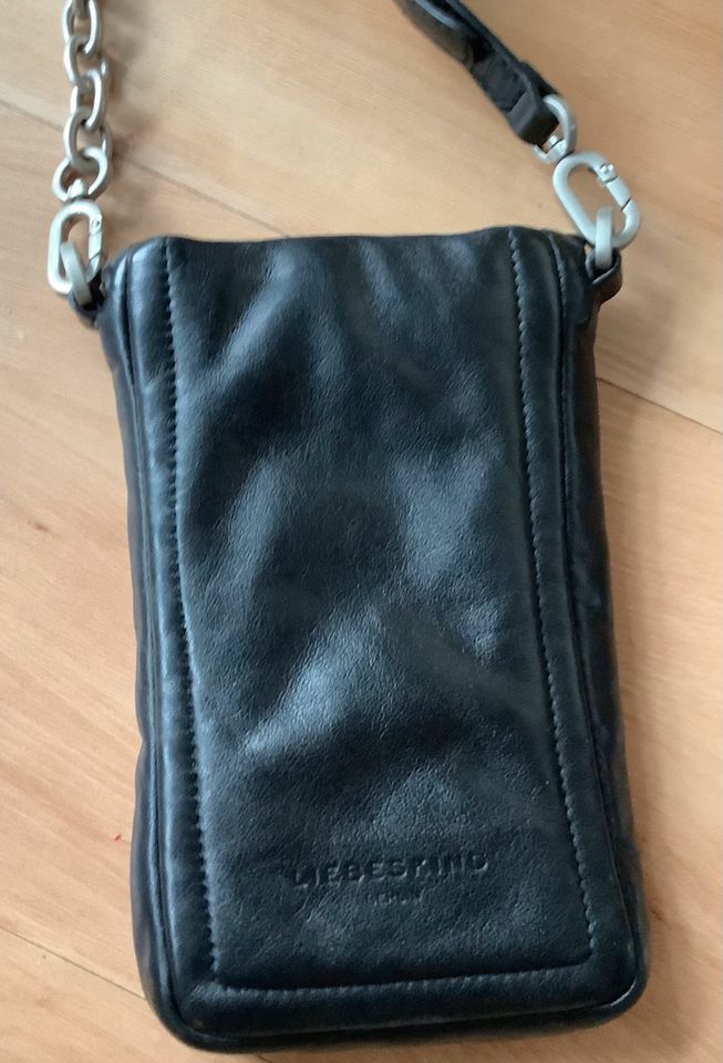 LIEBESKIND - stilvolle Leder Handy Tasche schwarz in Eggolsheim