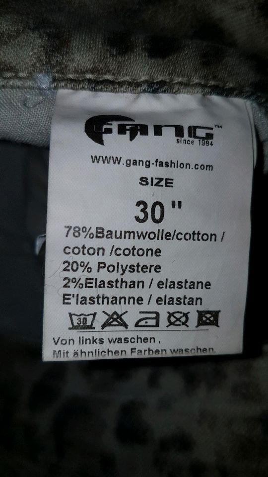 "Gang" Katy Skinny Gr.W30 (29,L32,M,38) Jeans Unikat Leo Leopard in Hamburg