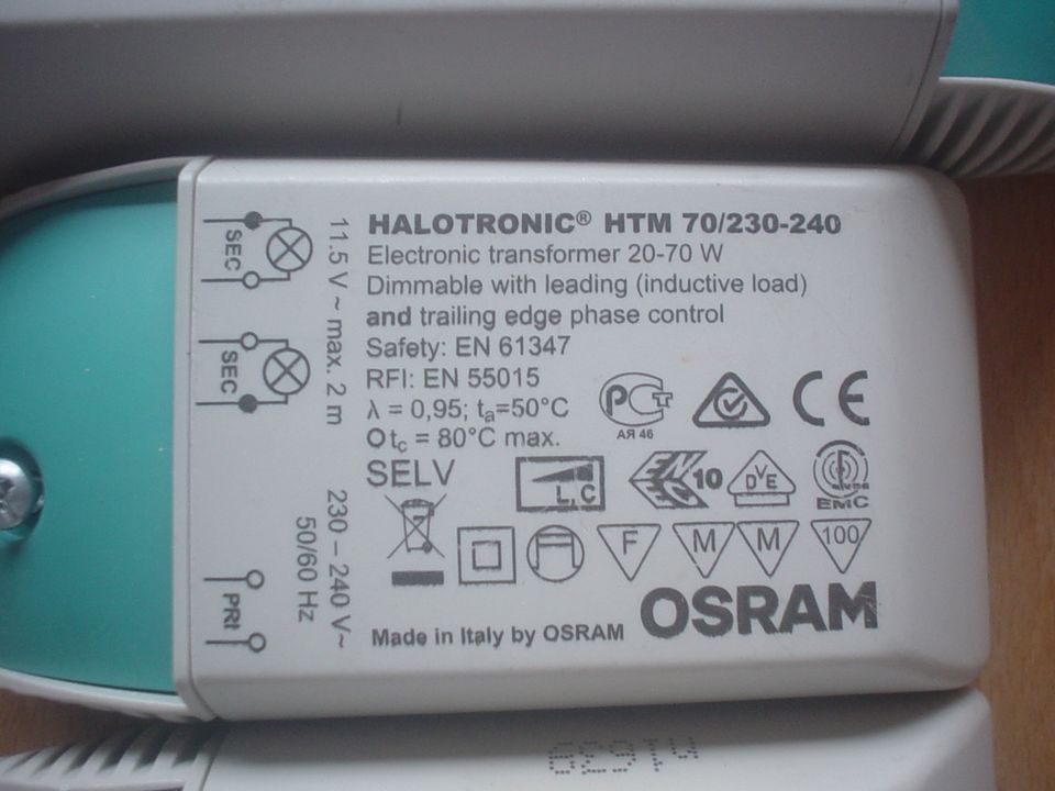 4 x OSRAM HALOTRONIC HTM 150 105 Trafo inkl. Versand in Herford