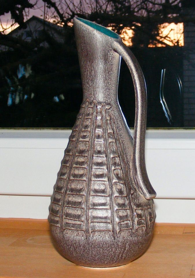 ILKRA Keramik Vase West Germany 156-25 Grau / Türkis 50er 60er in Minden