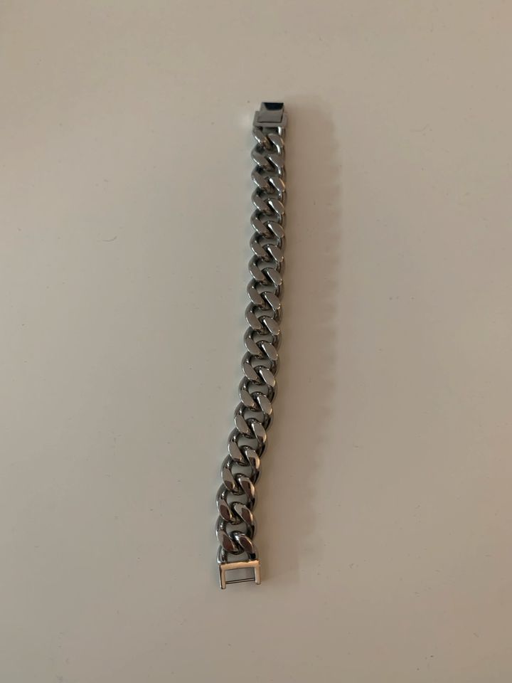 Cuban Chain Bracelet, vergoldet mit Weißgold in Hamburg