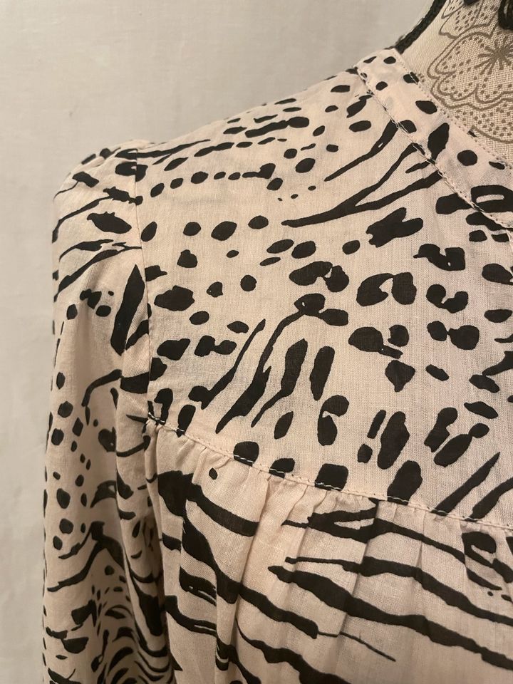 ❤️ NEU Bluse Baumwoll-Longbluse Animal-Print Beige Schwarz Gr.38 in Hamburg