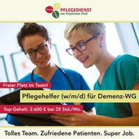 Pflegehelfer (w/m/d) 2.600 € + Inflationsausgleich, Demenz-WG Berlin - Köpenick Vorschau