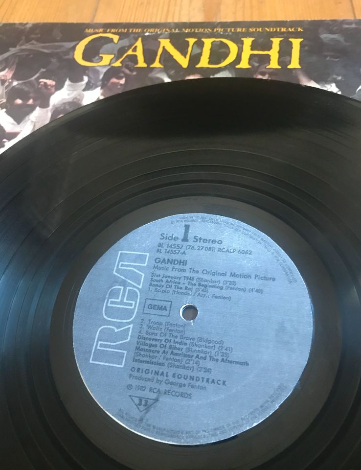 Gandhi OST Vinyl Schallplatte LP Soundtrack Filmmusik Tonspur in Berlin