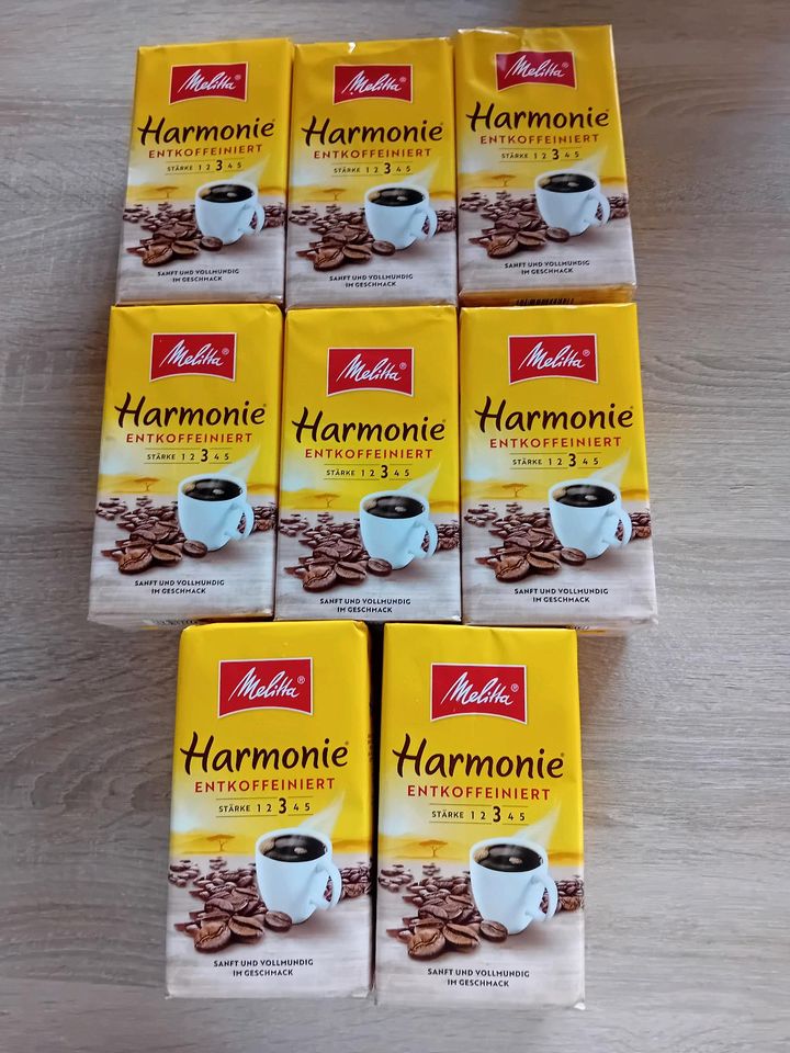 Melitta Kaffee  Harmonie entkoffeiniert 8x 500g Vaccum in Gudensberg