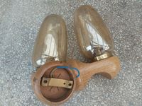 2 Designer Wandlampen aus gedrechseltem Holz mit Rauchglaskörper Thüringen - Gera Vorschau