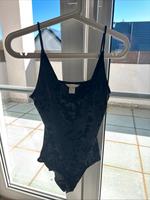 H&M Body Samt Schwarz S Bayern - Schrobenhausen Vorschau
