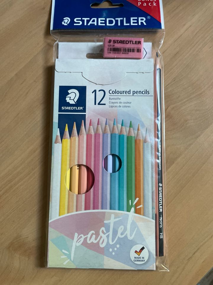 Staedtler  Buntstifte Bleistift Radierer neu ovp pastell in Falkensee