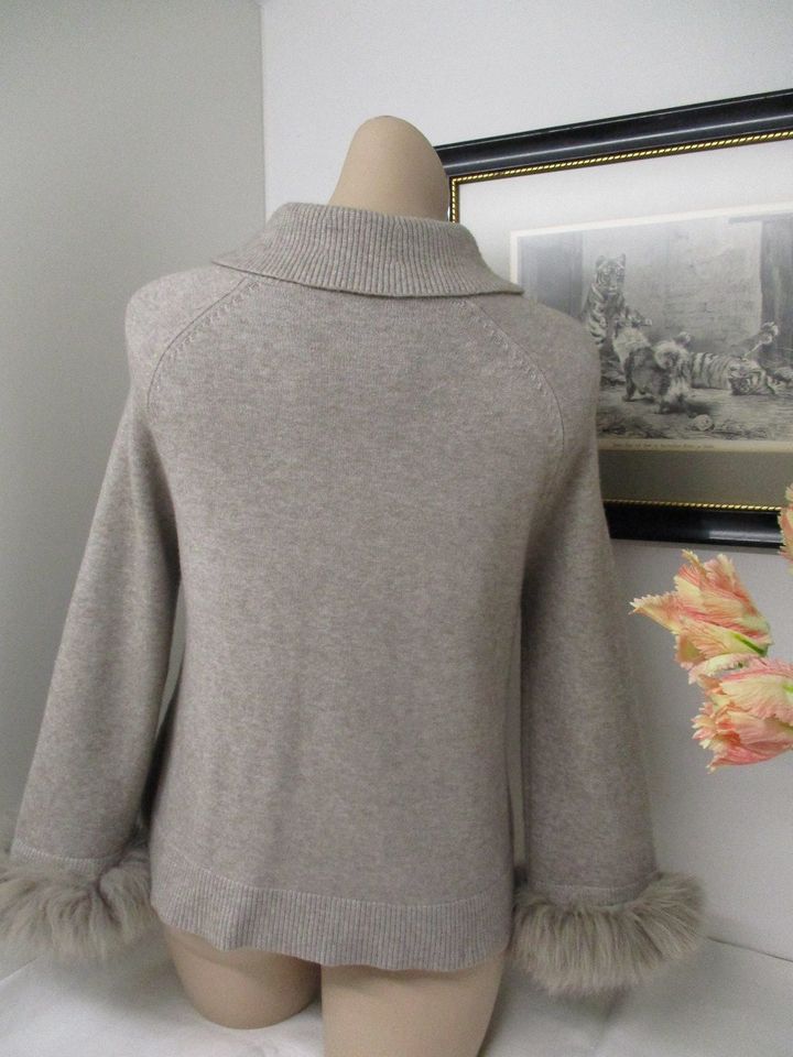 Louise Orop Pullover Viscose Angora braun Rollkragen Pelz M / L in Isny im Allgäu