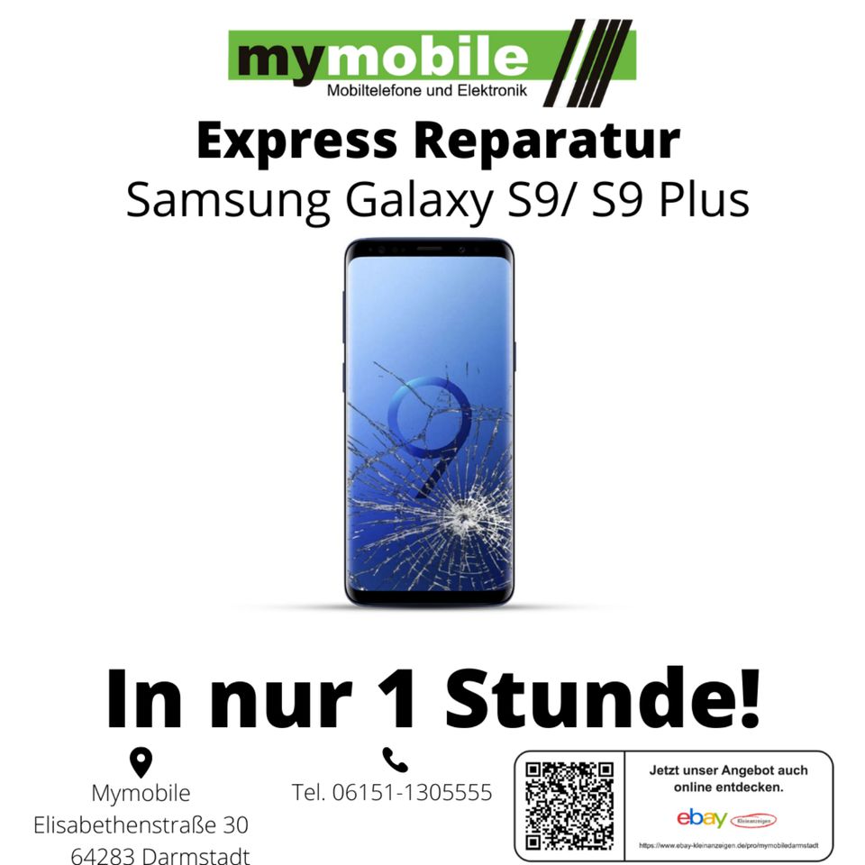 ** Samsung Galaxy S9 / S9+ Plus Reparatur Display Glas Touch ** in Darmstadt