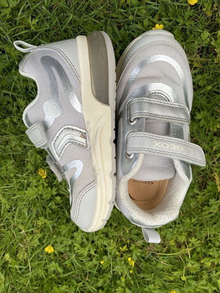 Kinderschuhe | Geox | Sommer | Leuchtschuhe | Silber -weiß in Hünxe