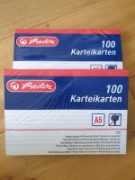 2x 100 Karteikarten A5 liniert von herlitz Bayern - Krailling Vorschau