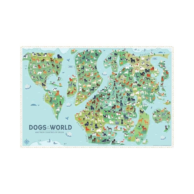 Großes Poster "Dogs of the World" in Berlin