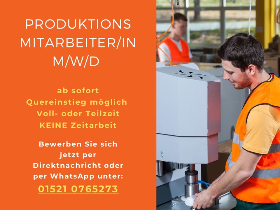 Produktionsmitarbeiter/in gesucht (m/w/d) in Berlin