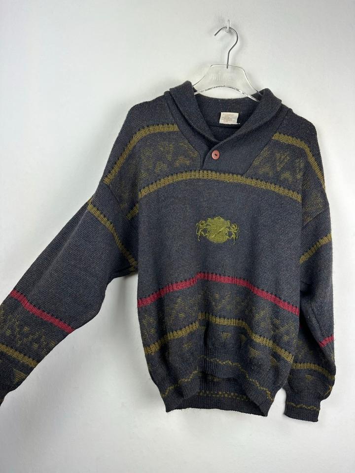 Vintage Half-Zip Sweater - Retro Pullover - Oldschool -90s- Gr. M in Neuenhaus