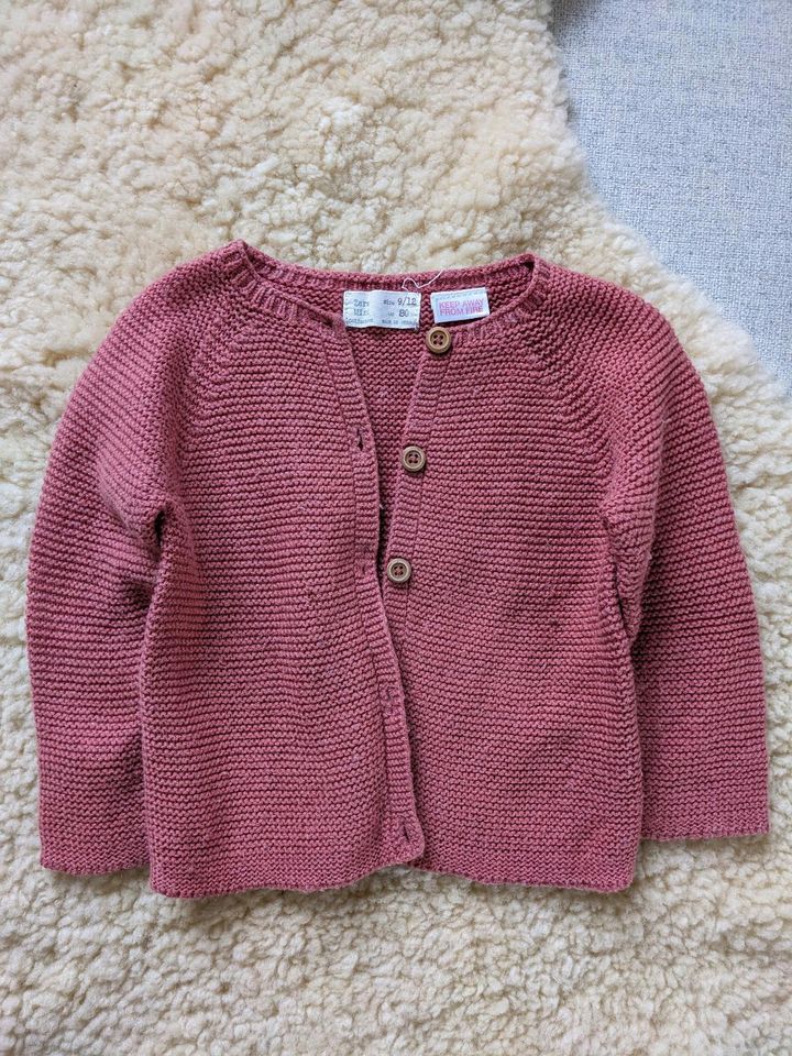 Strickjacke Zara Wolle Baumwolle 80 in Langensendelbach