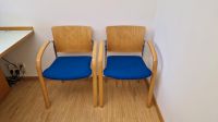 12 Holzstühle mit blauem Polster Wohnzimmer Büro Wartebereich Baden-Württemberg - Creglingen Vorschau