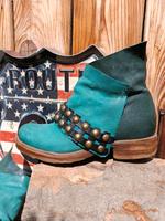 A.S.98 ORIGINAL  ITALY DESIGNER STIEFELETTEN 38 PETROL -65% NEU Hessen - Berkatal Vorschau