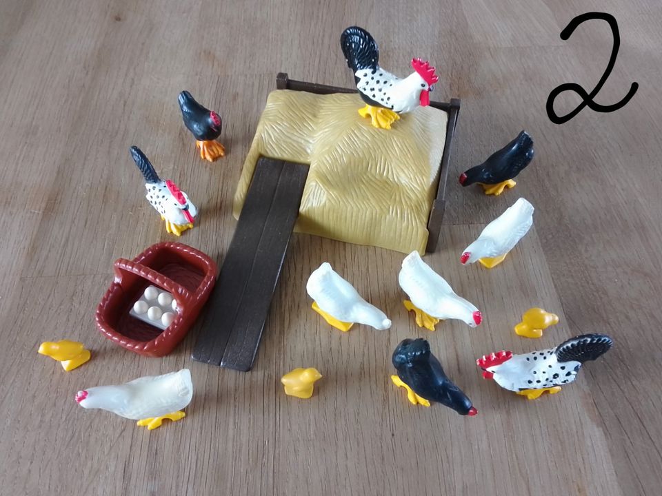 Verkaufe Playmobil Figuren Tiere Hahn Hühner Misthaufen in Fehmarn