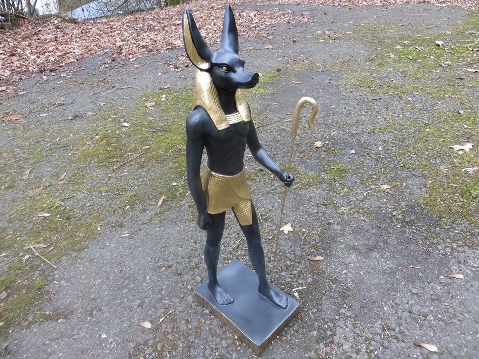 ägyptische Figur Anubis 59 cm hoch Neu Polyresin in Wimmelburg