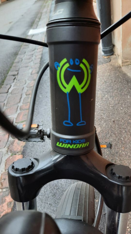 Jugendfahrrad, WINORA, RuffRider, schwarz-blau in Kenzingen