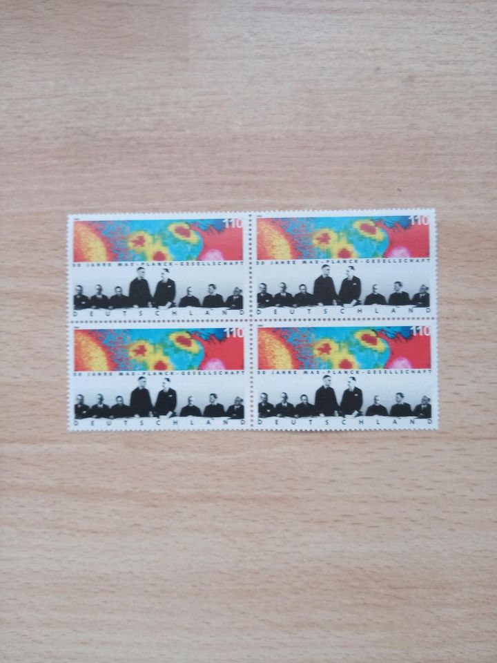 4 Briefmarken Max Planck 50 Jahre 110 Pfennig DPf 1998 in Schwäbisch Hall