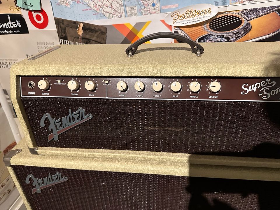 Fender Super-Sonic 60 Röhren-Amp Topteil mit 2-12 Cabinet blonde in Krefeld