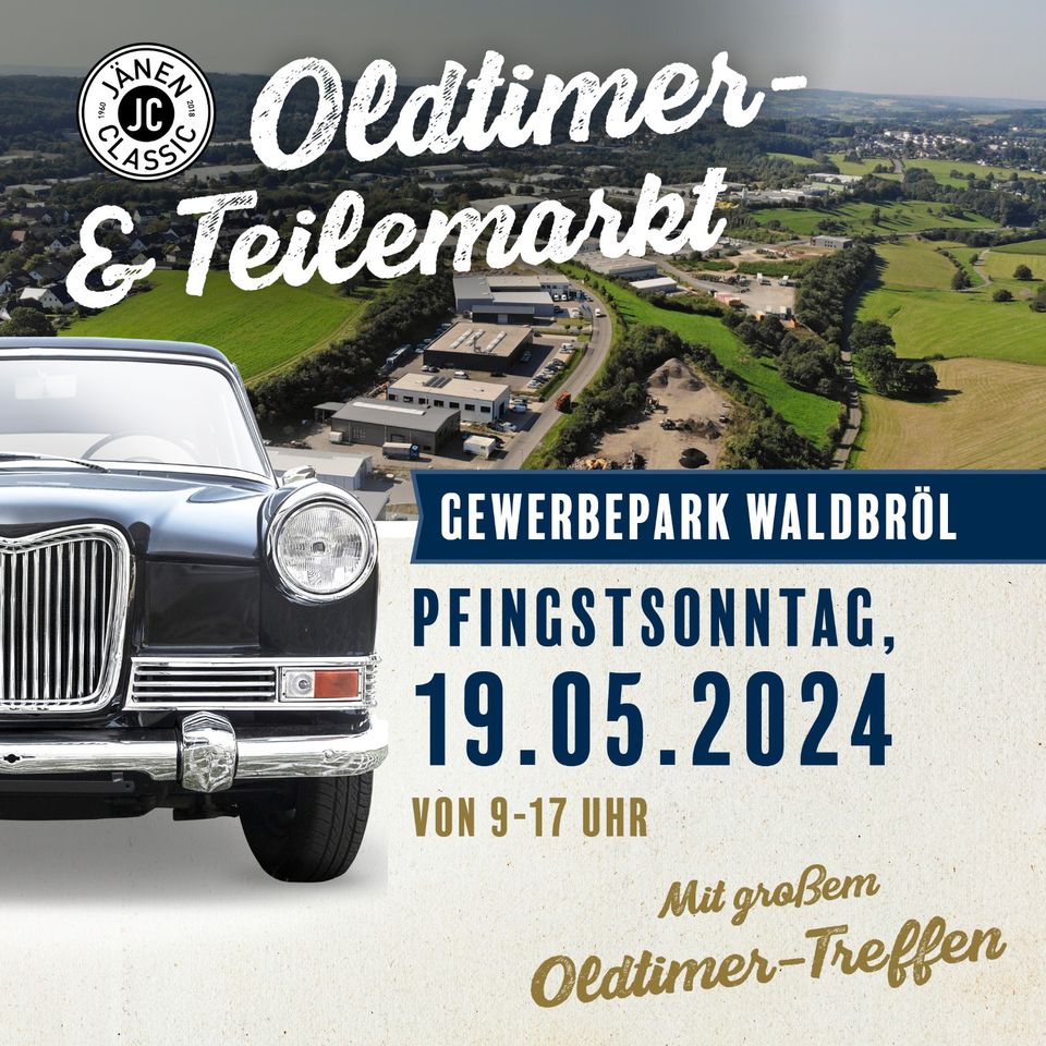 Oldtimertreffen & Teilemarkt in Waldbröl, Sonntag 19.05.2024 in Waldbröl