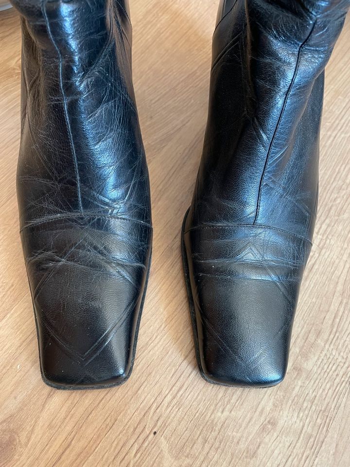 Stiefel Lederstiefel schwarz Gr. 39 von da Mario in München