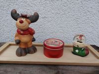 Weihnachts-Elch & Schneekugel & Duftkerze in Metalldose Hessen - Schaafheim Vorschau