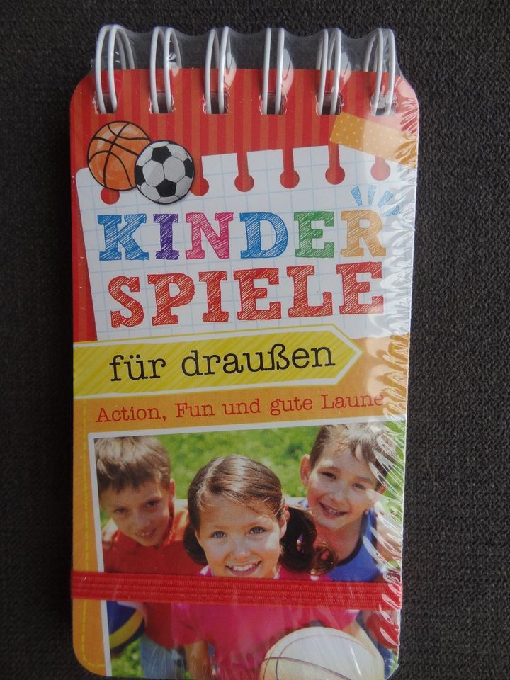 Kinderspiele für draußen - Spiralblock - neu und ovp in Großheirath