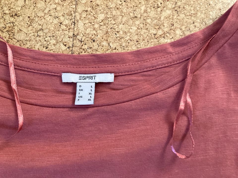 Esprit T-Shirt Gr. L Biobaumwolle Organic Cotton blush in Hannover