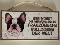 HAUSTIERSCHILD aus Holz „verwöhnteste französische Bulldogge“ Essen - Altenessen Vorschau