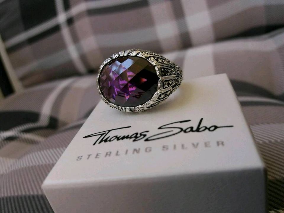 NEU Silber Thomas Sabo schwarzer Zirkonia Ring 925 Silber Schmuck in München