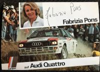 Postkarte Audi Sport FABRIZIA PONS auf Audi Quattro Nürnberg (Mittelfr) - Mitte Vorschau