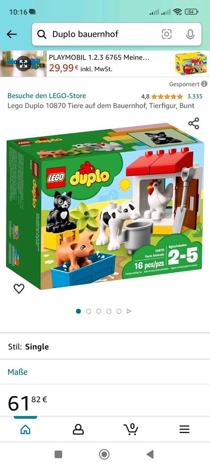 Lego Duplo Bauernhof Tiere auf dem Bauernhof in Wentorf
