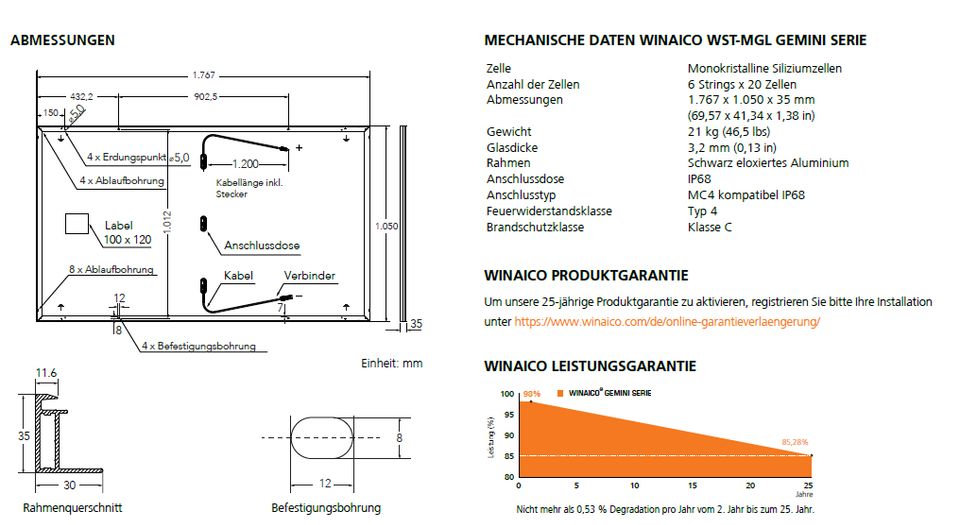 Winaico Solarmodul 370w Full Black A-Ware PV Anlage Modul NEU in Verl
