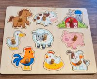 Baby Klein Kinder  Puzzle ab 9 Monate Holz Spielzeug Bauernhof Bayern - Wallersdorf Vorschau