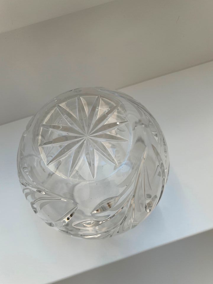 NACHTMANN Deutsche Kristallkugel 24 % Kugel Glas Vase 1960er tr in Stuttgart