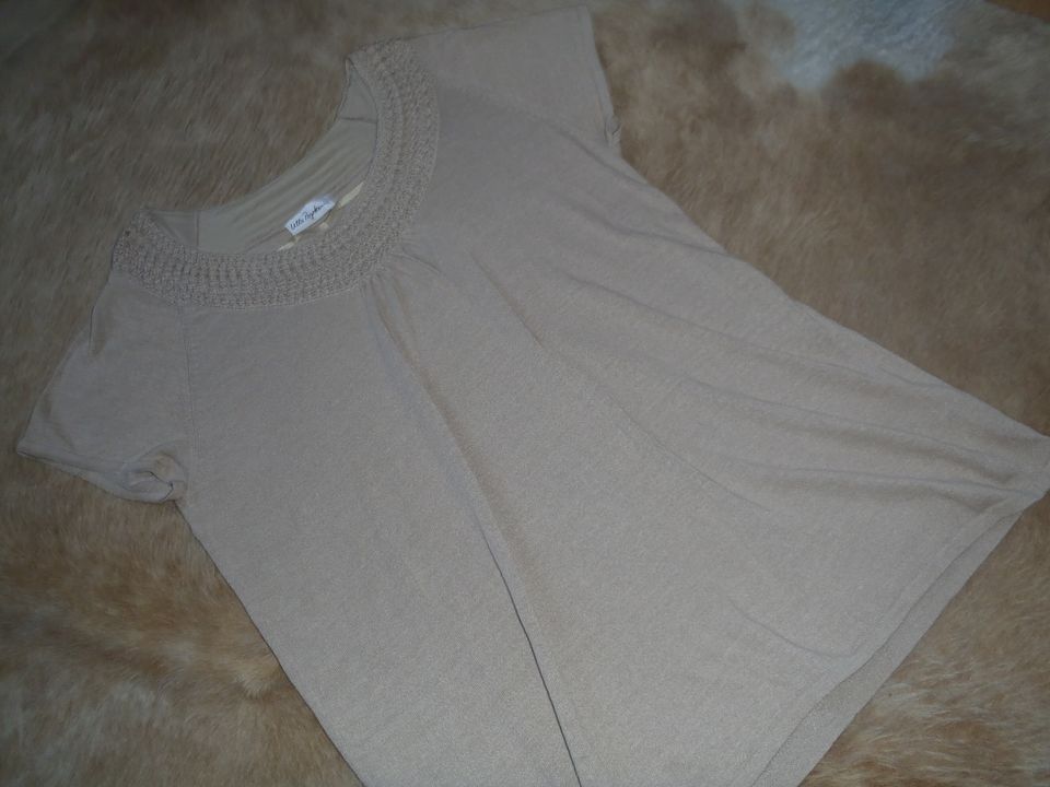 Ulla Popken Twin Set Beige Gr. 46/48 mit Leinenanteil in Nauen