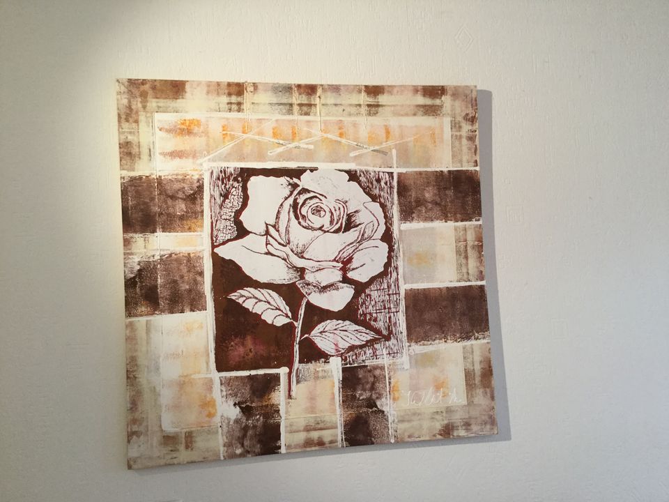 Bilder 80x80 cm, Beige / Braun, Blume in Gelsenkirchen