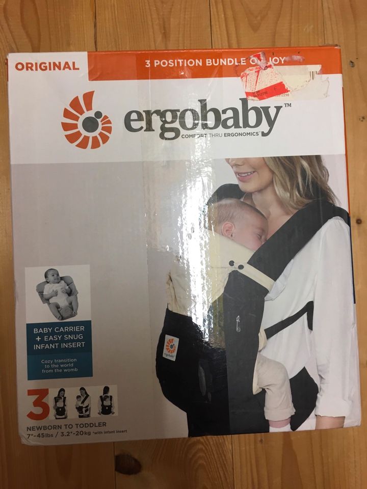 Babytrage Ergobaby Original Black & Camel TOP Zustand in Malschwitz